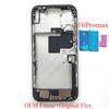 Для iPhone 16 Pro Max Полный корпус Средняя рамка Окантовка С кабелем шлейфа кнопок громкости и питания Боковая кнопка Шасси Запасные части для ремонта
