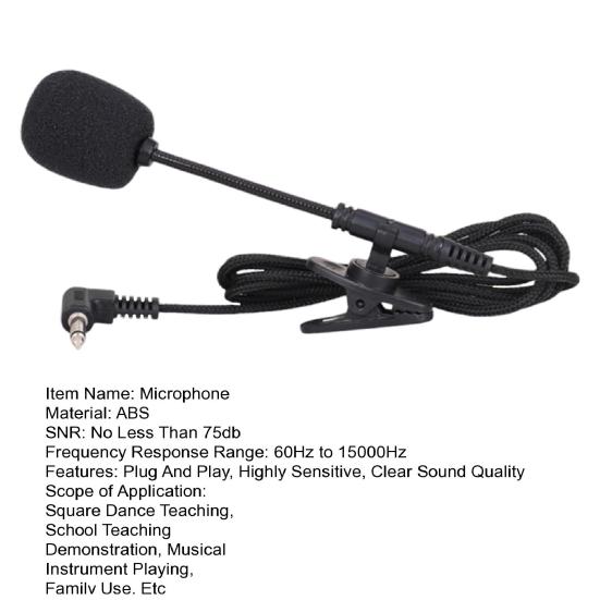 Проводной микрофон Высокочувствительный Всенаправленный Захват Защита от свиста Чистое Качество Звука 3,5 мм Чистый Звук Мини Петличный Микрофон для Конференции