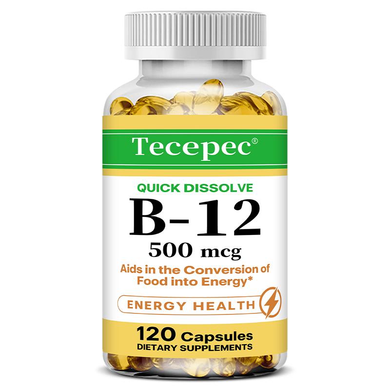 Vitamin B12, mannitol, 500mcg 120 Capsules Dietary Supplement