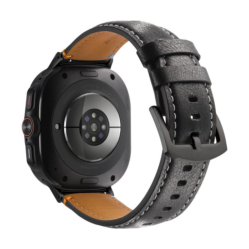 Кожаный ремешок без зазоров для Samsung Galaxy Watch 7 ULTRA 47 мм мужской ремешок для galaxy watch ultra7 47 мм для браслета изогнутый