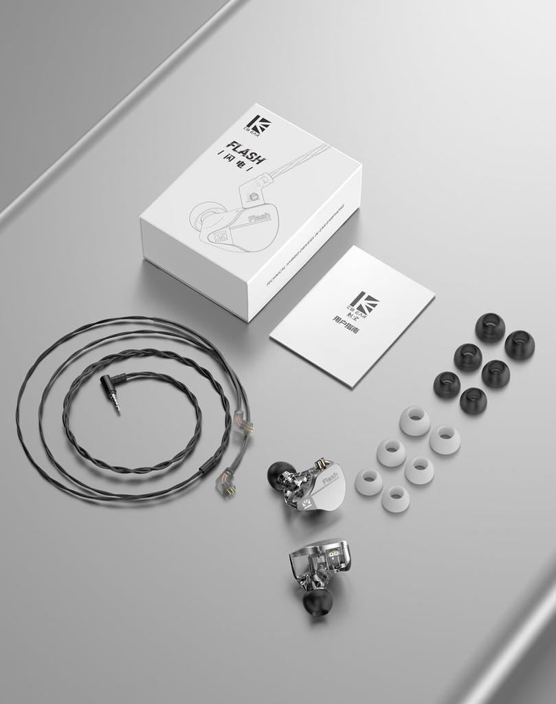 Yinyoo Китайские проводные наушники KBEAR Flash гибридного типа с Hi-Fi звуком, мониторные, игровые, улучшенная посадка, без наушников, качество, внутриканальные мониторы, 2-контактные