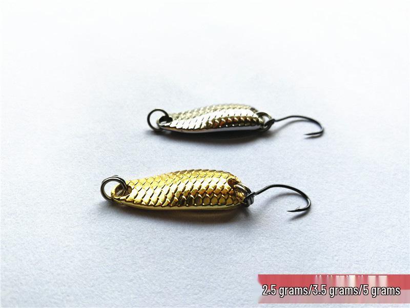 Классическая блесна-ложка "Чешуя дракона": Металлический Бионический Блесна с Одиночным Крючком для Голавля, Солнечного Окуня, Тиляпии