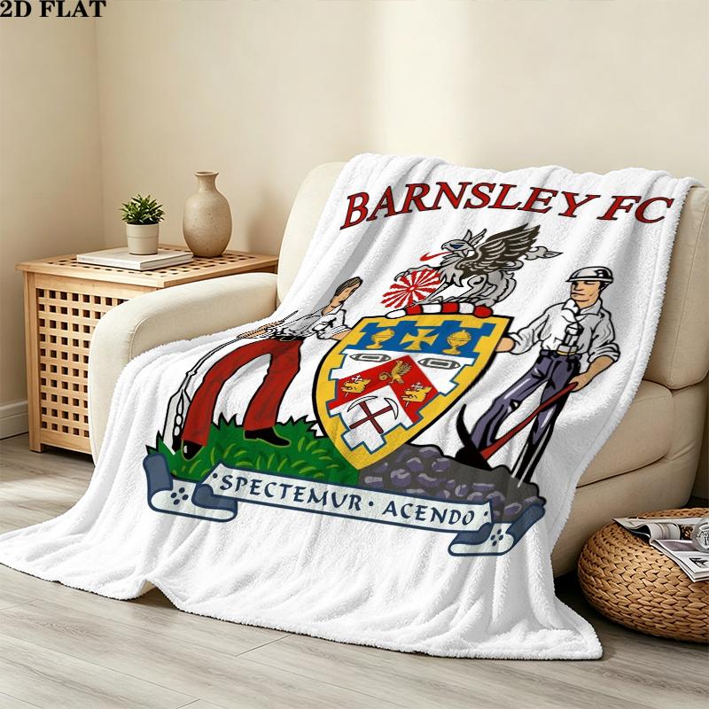 Barnsley Fc Print Flannel Blanket, High quality Comfortable for All Seasons, Home Decor, Warmth and Comfort, Perfect for Christmas Gifts