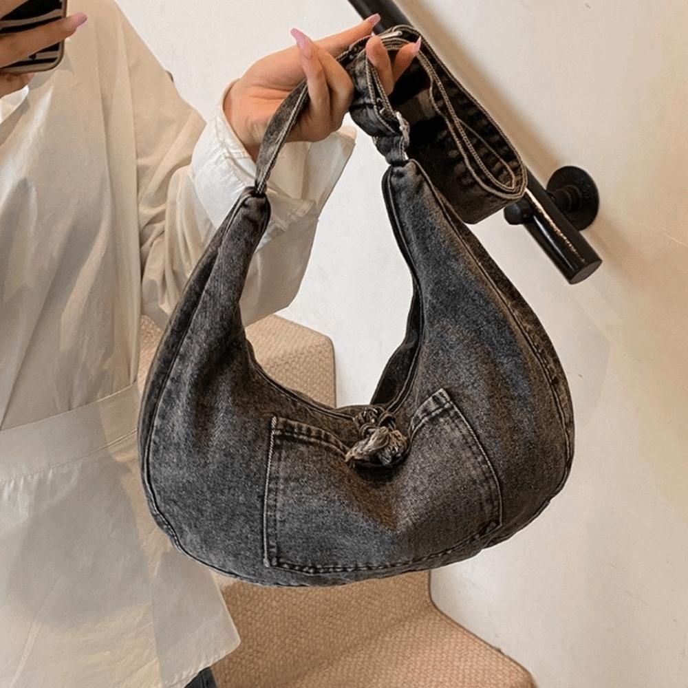 Versatile Denim Shoulder Bag Vintage Satchel Bags Casual Cross Body Bag Girls