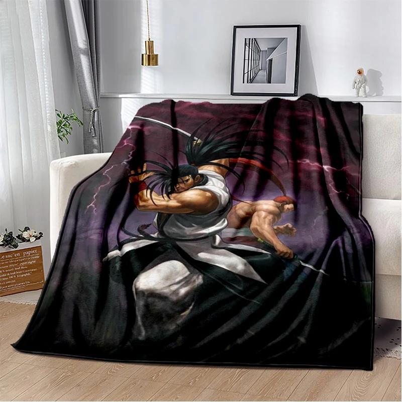 2025 New Style Retro Game Samurai Spirits Shodown Haohmaru Cartoon Blanket,Soft Throw Blanket for Home Bedroom Bed Sofa Kid Gift