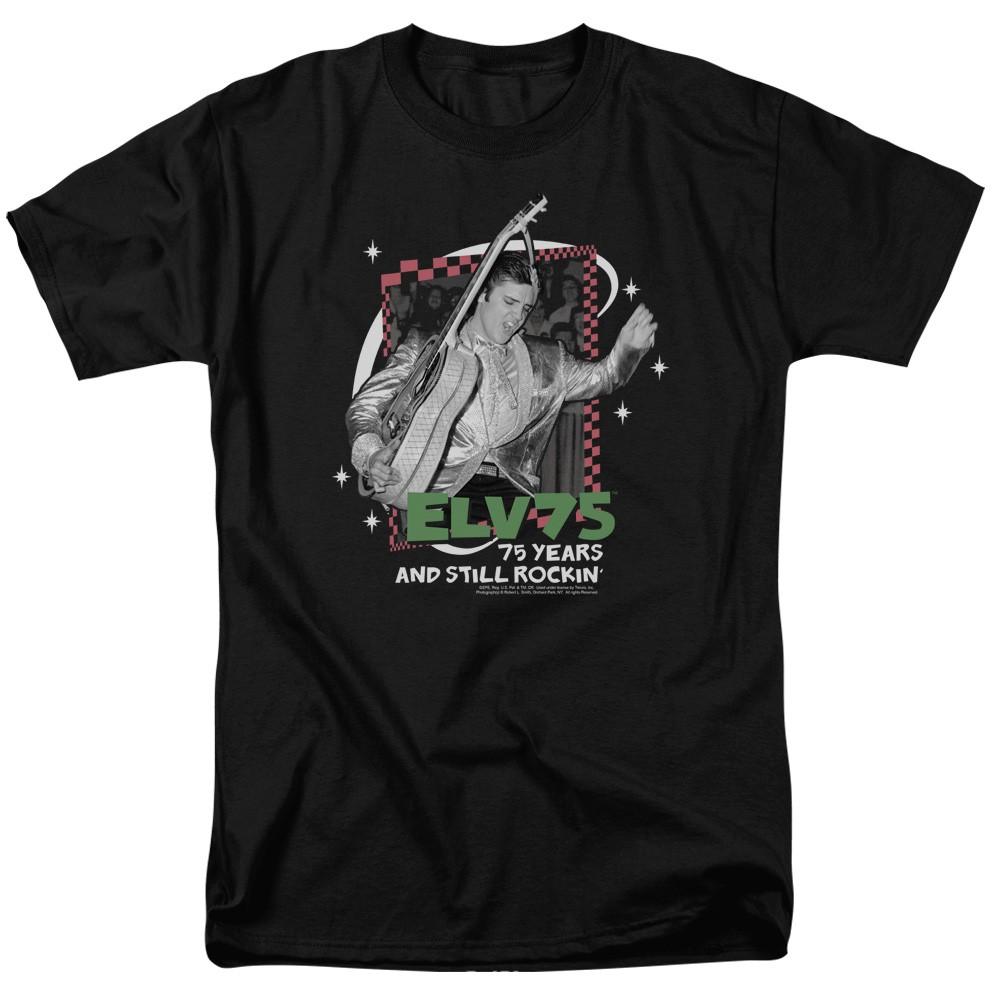 Elvis Presley - Still Rockin - Adult Unisex Short Sleeve T-Shirt - Black