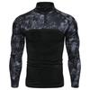 2023 Мужская европейская военная камуфляжная футболка с длинным рукавом для фитнеса