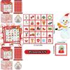 Christmas Tree And Snowman Bingo Set With Cards For Holiday Celebration