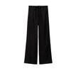 Spring New European and American Commuters' Plaid Easiest for Match Stretch Waist Lace up Casual Textured Pants 4391450