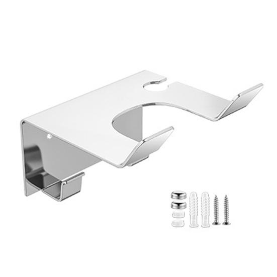 Подставка для фена, настенное крепление, держатель для хранения, прочный, выдерживающий нагрузку, водонепроницаемый, простая установка, универсальная стойка для фена, органайзер для хранения в ванной комнате