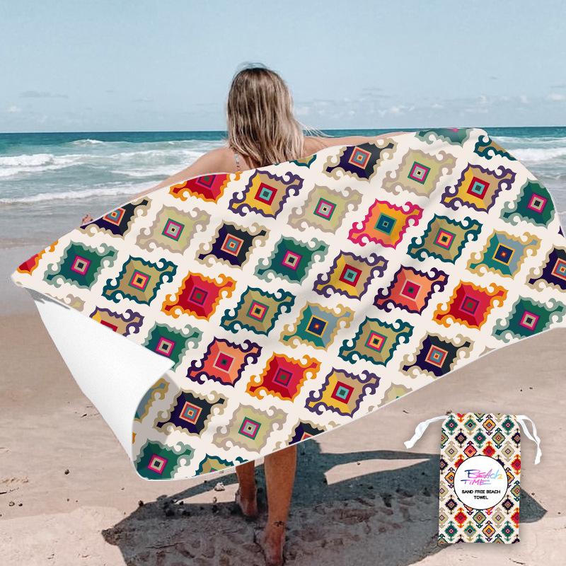 2025 Пляжное полотенце на шнурке и быстросохнущая сумка для банного полотенца