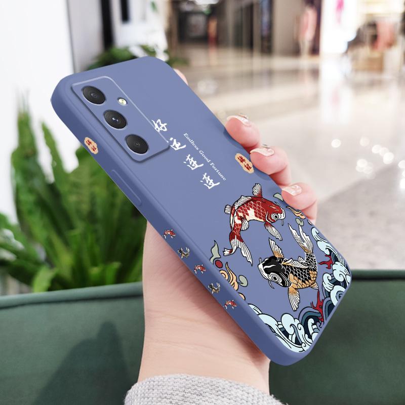 Чехол для телефона 'Счастливая карпа' для Samsung Galaxy A56 A36 A26 A16 A06 A55 A35 A25 A15 A05 A05S A54 A34 A24 A14 A04 A04S A04E 4G 5G Co
