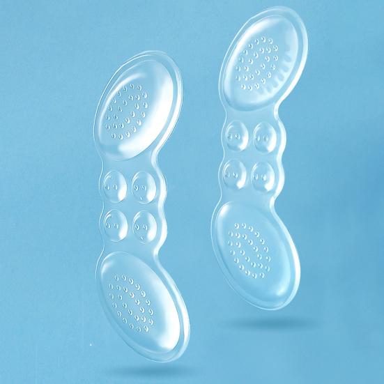 1 Pair Heel Silicone Pads Non-slip Anti-wear Transparent Adhesive Soft Relief Pain Foot Care Women Men Invisible Heel Insole Stickers