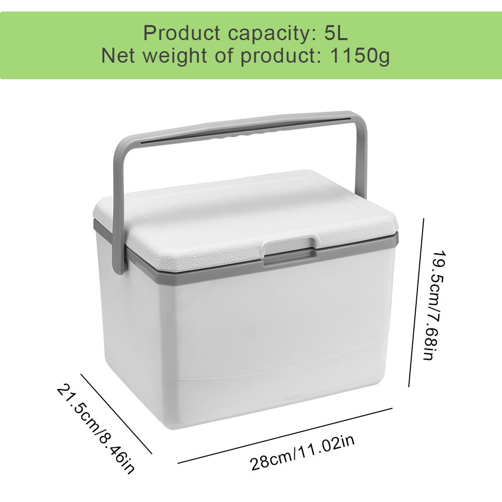 5/4.5L Camping Car Refrigerator with Handle Mini Freezer Fridge Heat Preservation Food Storage Cooler Box for Camping Tailgating