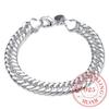 Promotion 100% Authentic 925 Sterling Silver Women Chain Bracelet 10MM Fashion Men's Jewelry Silver Men Bracelet