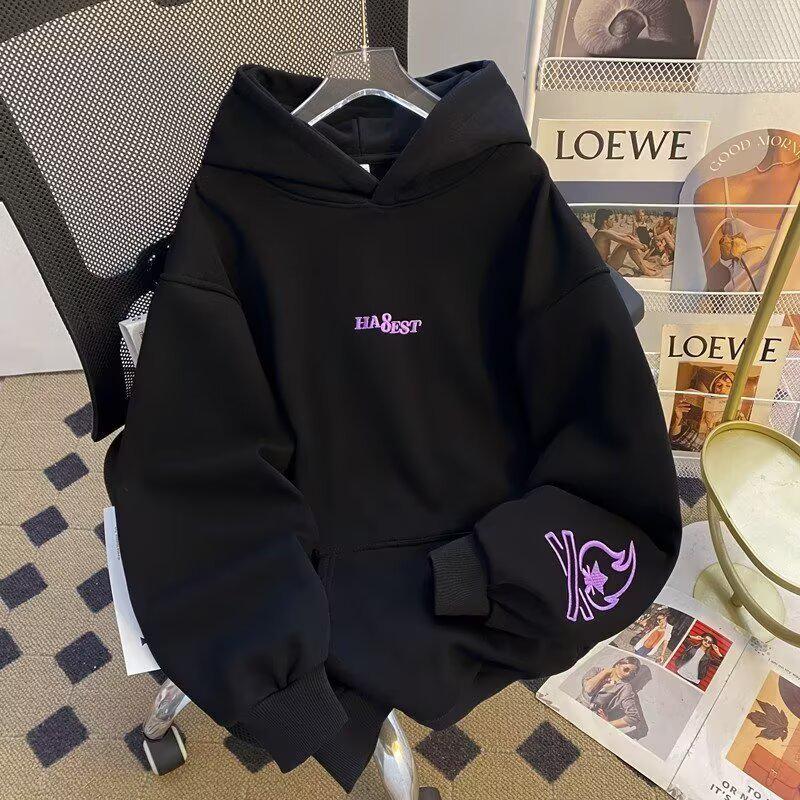 Мужская американская ретро-модная свободная куртка с капюшоном – Универсальная простая толстовка большого размера