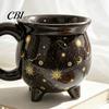 Halloween Coffee Cup Mug with Ergonomic Handle, 380ml Capacity, Ceramic Pot Shaped Novelty Creative Shape Cup, Hot And Cold Beverages Drinking