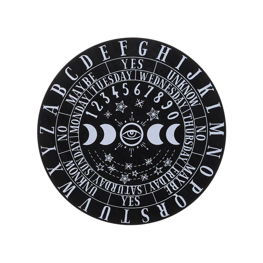 Остроконечный со звездами, солнцем и луной, кошачий узор, черно-белый цвет, ломтик деревянной основы, деревянная маятниковая доска