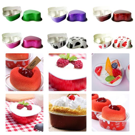 Yousheng 50 шт. 100 мл привлекательная форма для выпечки одноразовая форма для торта из алюминиевой фольги широкого применения для дома