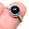 Natural Black Onex Gemstone Handmade 925 Solid Sterling Silver Ring Size 10 u2T56