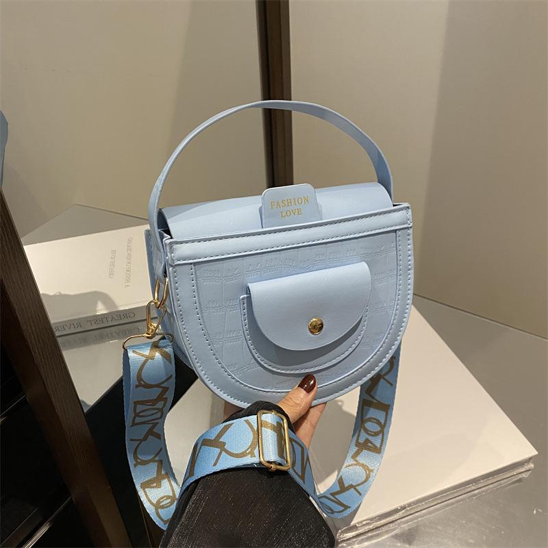 Ретро мода простая температура сумка на плечо женская летняя текстурированная сумка подмышкой корейский стиль сумка-седло модная