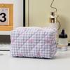 Large Capacity Cosmetic Organizer Bow Coin Purse New Quilted Makeup Bag  Women