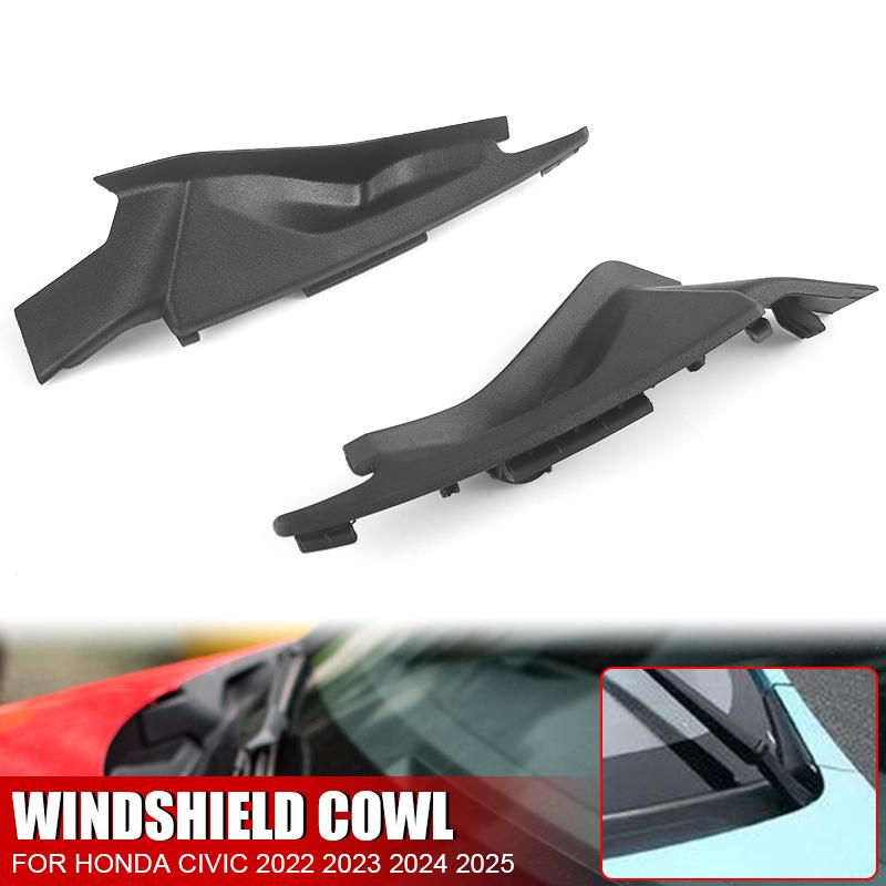 1 Pair Front Windshield Wiper Side Cowl Extension Trim Cover For Honda Civic 2022 2023 2024 2025 73155-T20-A01 73165-T20-A01