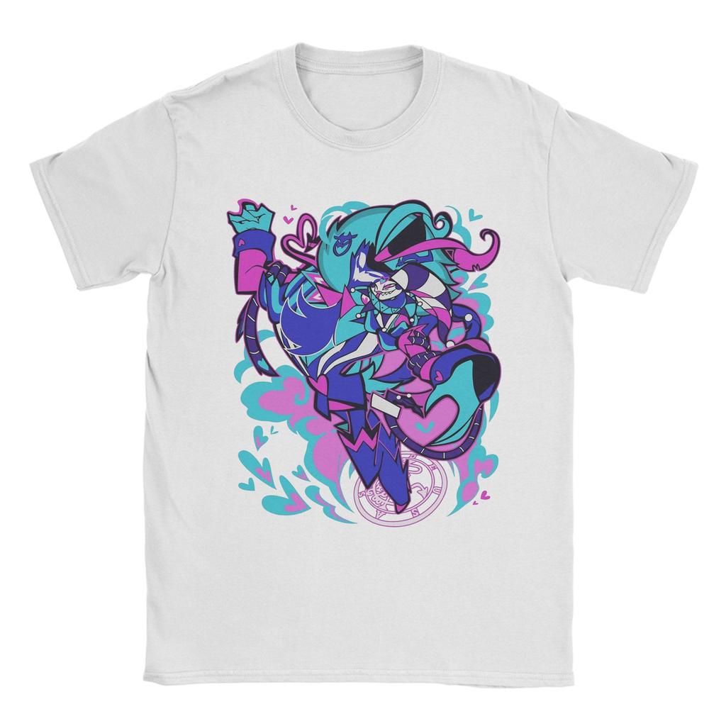 Мужская футболка Ozzie x Fizzarolli Hazbins Hotels Винтажная футболка из чистого хлопка с коротким рукавом Футболки с круглым вырезом Топы 4XL 5XL 6XL