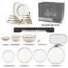 8-person 32-piece white gold