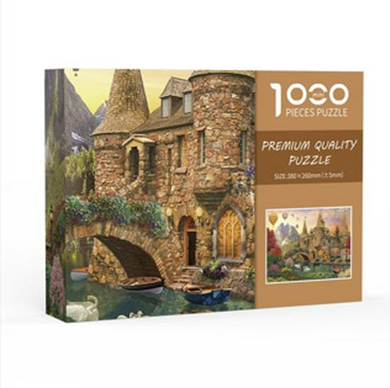 «Белая карточка Мини Пазл Большая волна Канагава 1000-элементный - Плотно прилегающие, без свободных элементов»