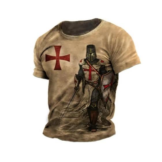 United Kingdom England British UK Templar Knight Warrior Boxing Muay Thai MMA T-shirt National Flag 3D Print Training Retro Fitness Sport Workout