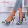 Fashion Aphixta Classic Popular Shoes Woman Pumps 3.94Inch High Thin Heels Wedding Office Ins Style Party Shoes Super Big Size 50
