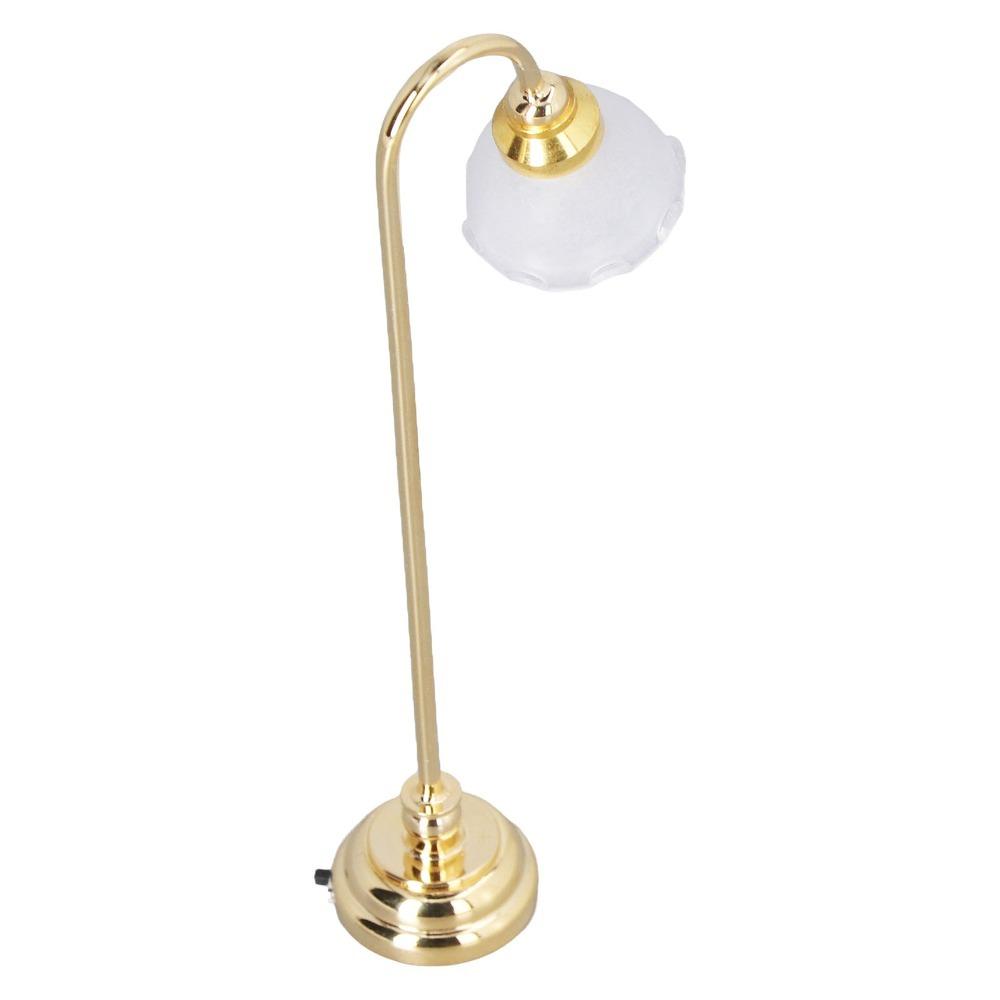Tabletop Decor Dollhouse Floor Lamp 1/12 Scale Dollhouse Accessory For Dollhouse
