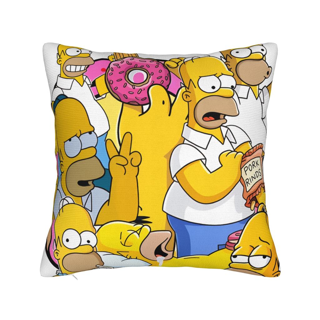 Pillow Case Funny SSimpsons The Scream Parody Custom Pillow Cover For Wedding Party Home Decor Vintage Pillowcases