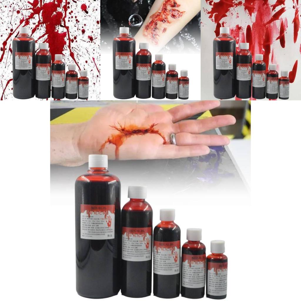 Blood-themed Costume Props With Washable Realistic Fake Blood Capsules For Parties