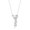 New Arrival Korean Style Accessories Frsh Leaf 925 Sterling Silver Jewelry Atmosphere Leaves Crystal Necklaces Xl150