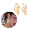 Fashion Palm Hand Shaped Ear Stud Unique Stud Earrings Sweet Cool Piercing Earrings Statement Jewelry Birthday Gift