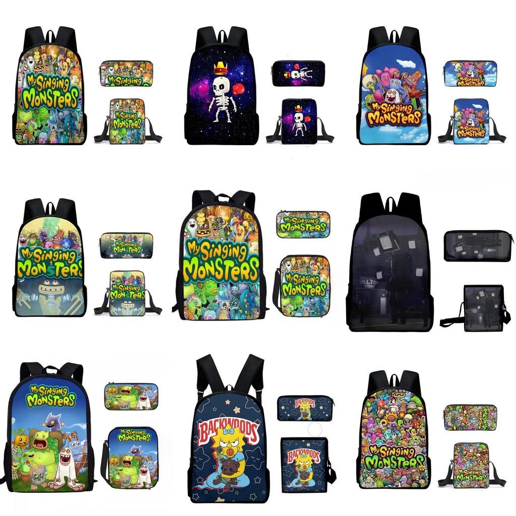 Monsters Singing My Childrens School Bag Three Piece Suit Suitable For Gift