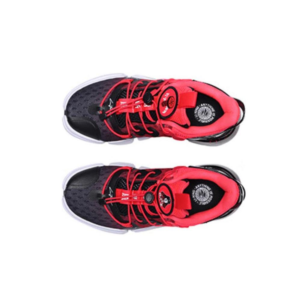 Li Ning Childrens Wudao Trend Sports Casual Shoes Детская повседневная обувь Черный Красный YKCQ146-3