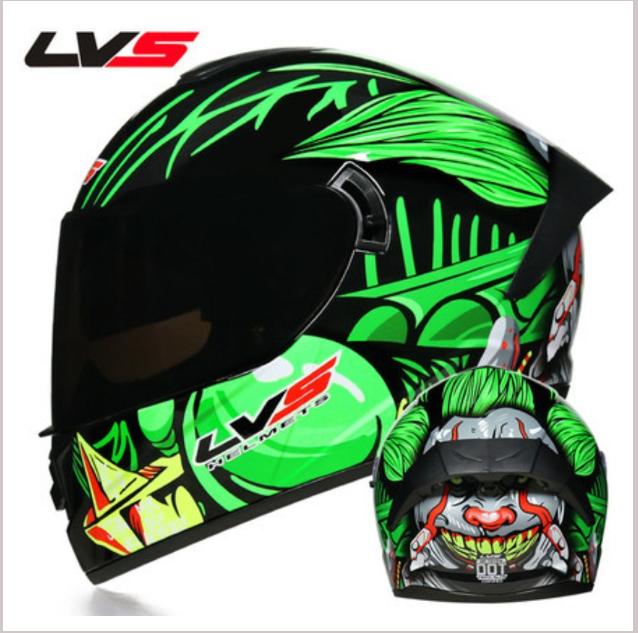 Шлем для электромобиля LVS, всесезонный универсальный для мужчин и женщин, мотоциклетный противотуманный полный шлем, серый гоночный индивидуальность, крутые и электромобили