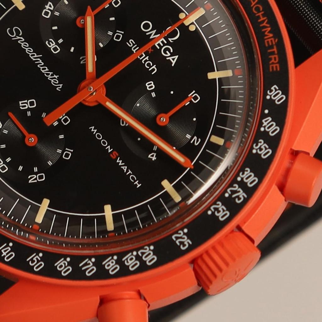 OMEGA SWATCH Earth Lava Gift Watch Omega Swatch Collaboration Genuine Box Speedmaster Model Mission SWATCHOMEGA Collaboration Waterproof Mission band