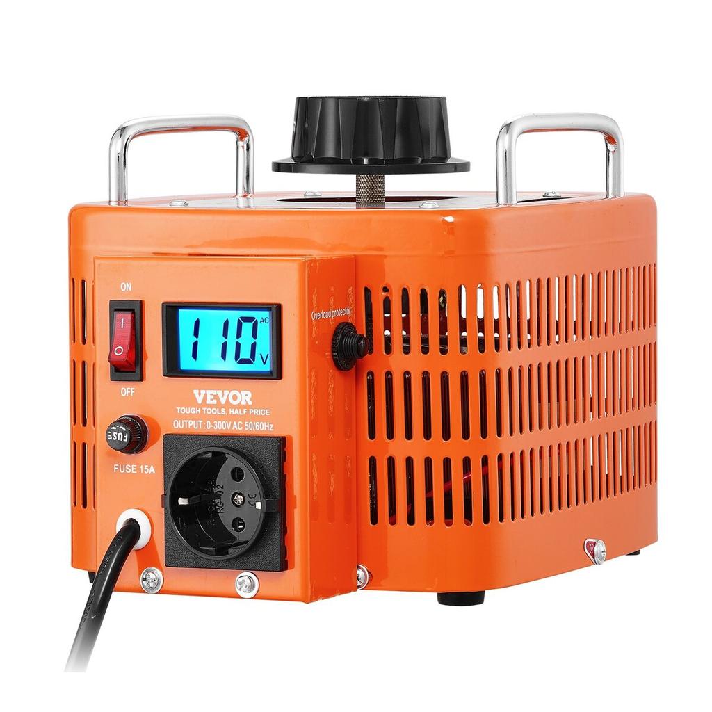 3000VA Variable Voltage Transformer 10A 0-300V Voltage Regulator LCD CE