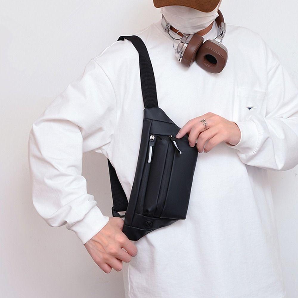 Модная поясная сумка из ПУ нейлона, черная, серая, синяя, водонепроницаемая, для занятий спортом на открытом воздухе, дорожный рюкзак, мужская, женская