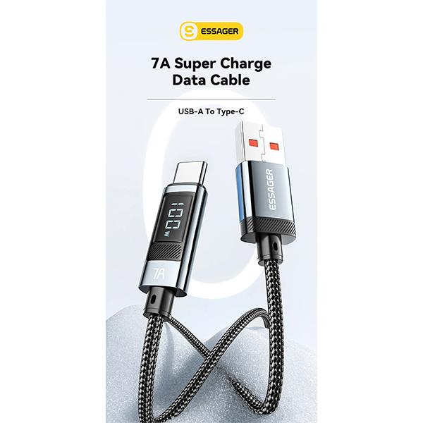 Essager 100 Вт USB Type C кабель для быстрой зарядки для Macbook Pro Xiaomi Samsung Super Charge 7A USB C зарядное устройство кабель для передачи данных провод