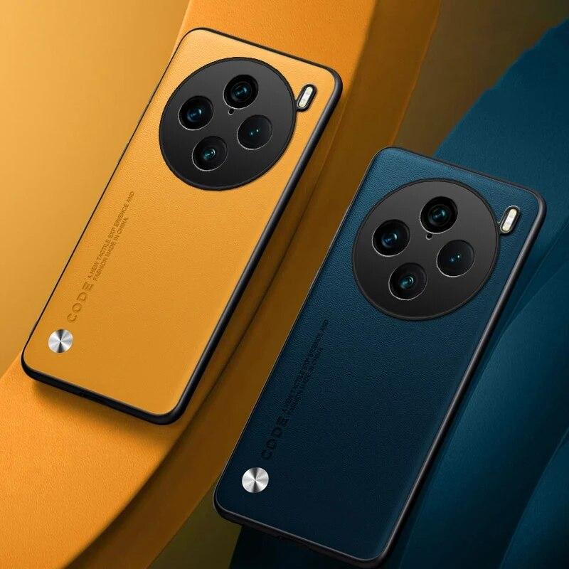 Обычный чехол из искусственной кожи для Vivo X100 Pro X 100 X100pro, задняя крышка, матовый силиконовый чехол с полной защитой, противоударный чехол для телефона Vivo Y100 Y17S X90 Pro Plus