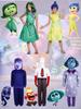 Детский Костюм-Косплей Inside Out 2 Аниме Фигурка Радость Печаль Гнев Отвращение Страх Вечеринка Хэллоуин Сценический Костюм Подарок на День Рождения
