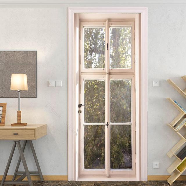 Glass Outside Landscape Door Stickers Muraux Home Wedding Decoration Wallpaper Poster Room Decor Aesthetic Bathroom