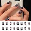 Натуральные накладные ногти размазанные в темном стиле, без пятен, идеально подходят для легкого дизайна ногтей своими руками, женские аксессуары для накладных ногтей