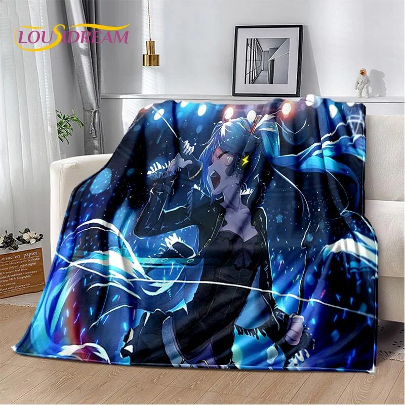 3D Cute M-Mikuu Cartoon Music Characters Blanket,Soft Throw Blanket for Home Bedroom Bed Sofa Picnic Office Cover Gift Kids