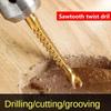 Набор спиральных сверл HSS с титановым покрытием, сверло 3-8 мм, зубчатое спиральное пилообразное сверло для прорезания пазов, композитные сверла